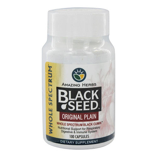 Amazing Herbs Black Seed Original Plain 500 Mg Capsules 100 Ea